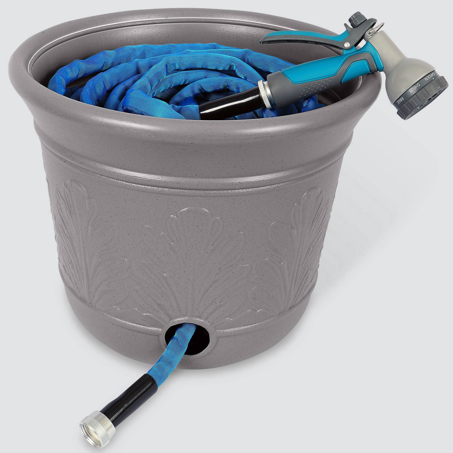 slide 4 of 4, Suncast 300' Hose Pot Gray - Suncast, 1 ct