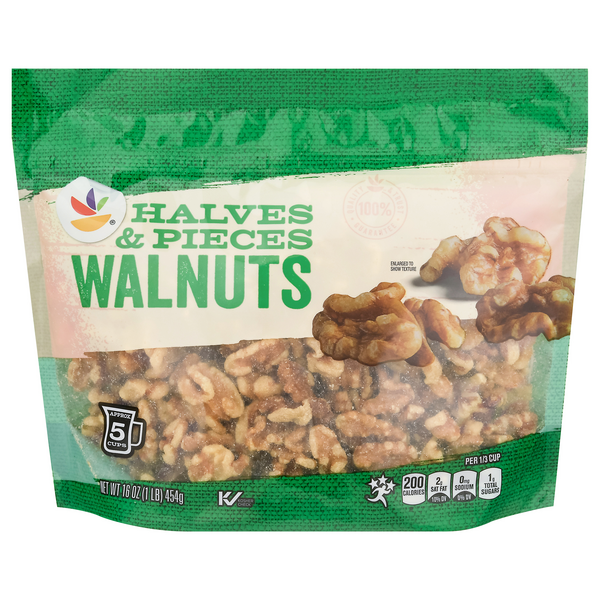 slide 1 of 1, Giant Walnuts Halves & Pieces, 16 oz
