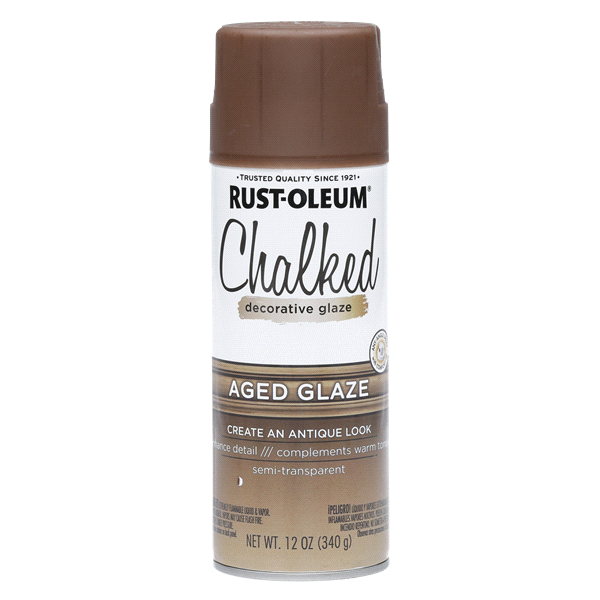 slide 1 of 1, Rust-Oleum Chalked Ultra Matte Paint - 339835, Aged Glaze, 12 oz