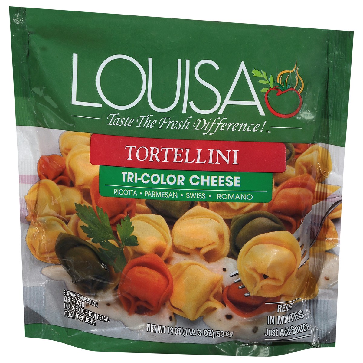 slide 2 of 14, Louisa Tri-Color Cheese Tortellini 19 oz, 19 oz