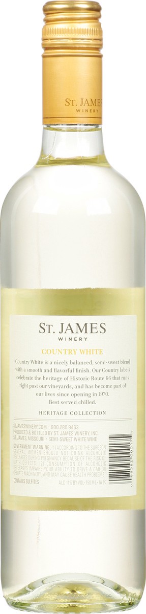 slide 11 of 11, St. James Winery Winery Country White Sweet Wine, 750 ml