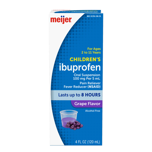 slide 1 of 1, Meijer Children's Grape Flavor Ibuprofen, 4 oz