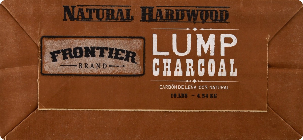 slide 3 of 9, Frontier 100% Natural Hardwood Lump Charcoal, 10 lb