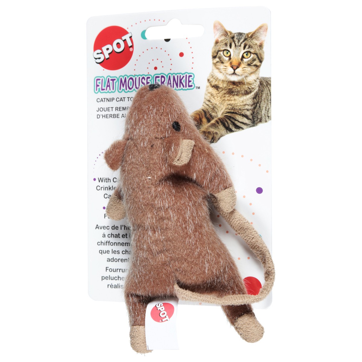 slide 12 of 12, SPOT Flat Mouse Frankie Catnip Dog Toy 1 ea, 1 ct