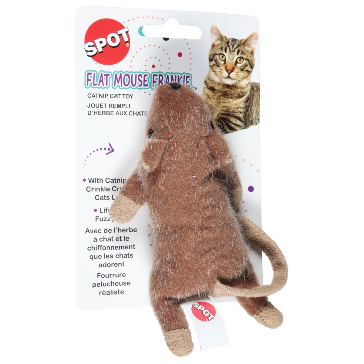 slide 4 of 12, SPOT Flat Mouse Frankie Catnip Dog Toy 1 ea, 1 ct
