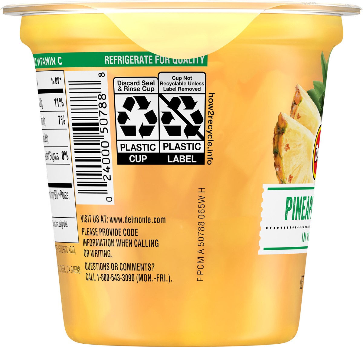 slide 6 of 7, Del Monte Fruit Naturals Pineapple Chunks, 7 oz