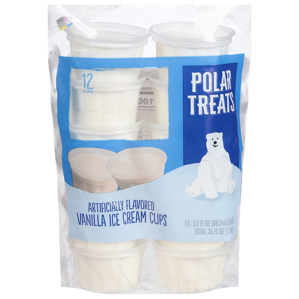 slide 1 of 9, Polar Treats Vanilla Ice Cream Cup, 12pk, 12 ct