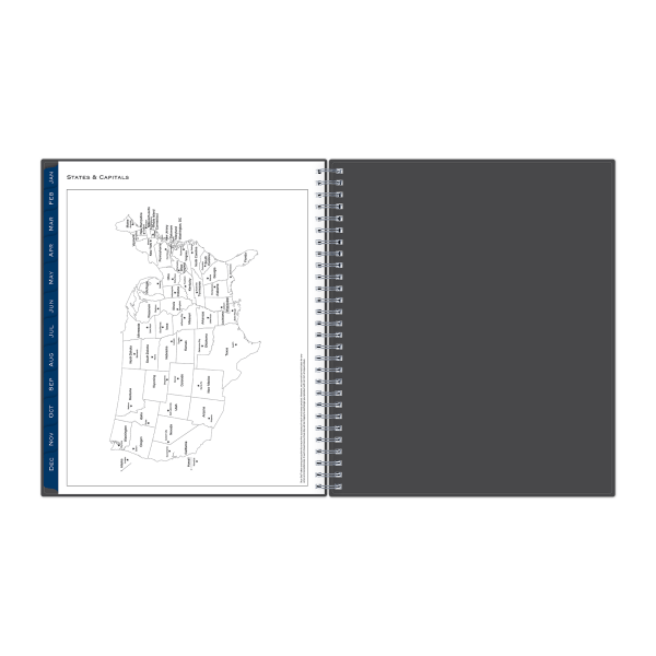 slide 2 of 6, 2025 Blue Sky Monthly Planning Calendar, 8"" X 10"", Passages Charcoal Gray, January To December, 1 ct