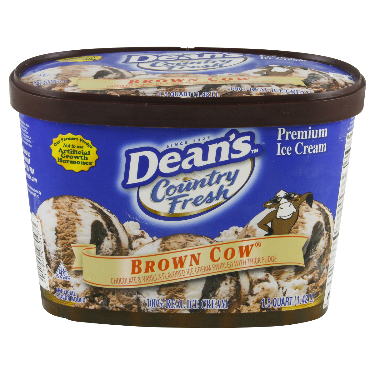 slide 1 of 1, Dean's Brown Cow Ice Cream, 48 oz