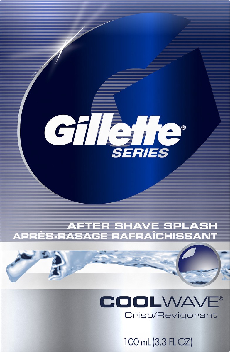 slide 5 of 5, Gillette Cool Wave Crisp After Shave Splash, 3.3 fl oz