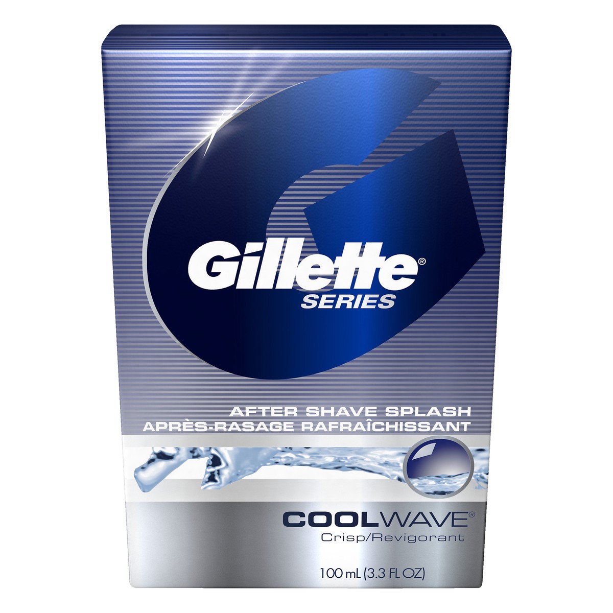 slide 1 of 5, Gillette Cool Wave Crisp After Shave Splash, 3.3 fl oz