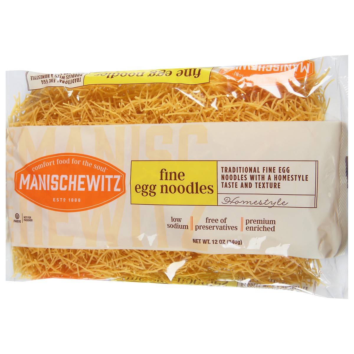 slide 3 of 9, Manischewitz Homestyle Fine Egg Noodles 12 oz, 12 oz