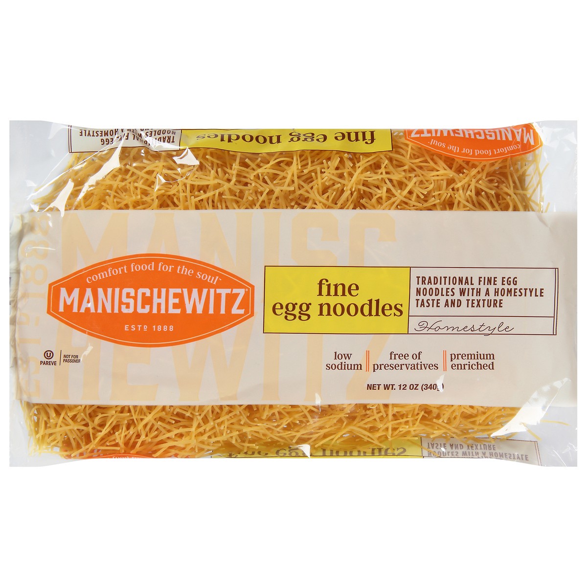 slide 1 of 9, Manischewitz Homestyle Fine Egg Noodles 12 oz, 12 oz