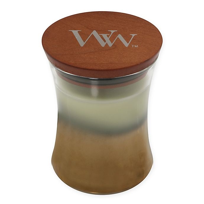 slide 1 of 2, WoodWick Ombre Fig Leaf Tuberose Hourglass Jar Candle, 1 ct