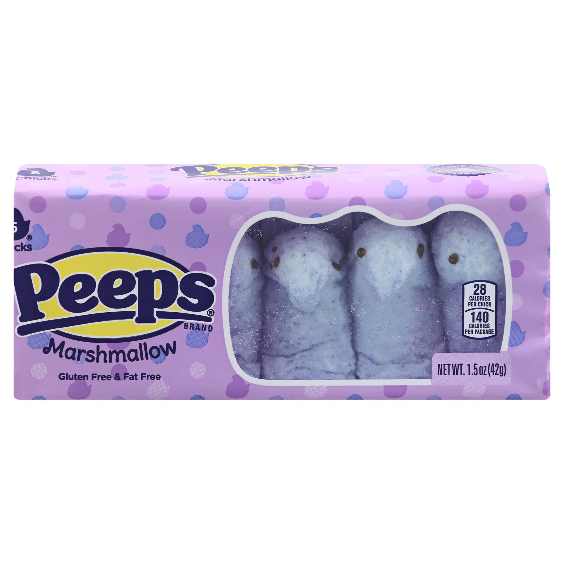 slide 1 of 2, Peeps Marshmallow Chicks - Purple, 5 ct