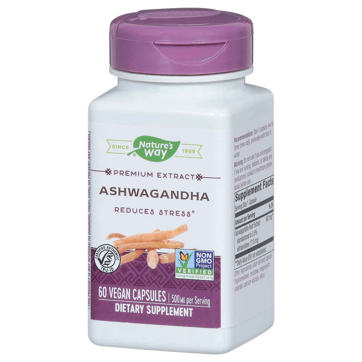 slide 13 of 14, Nature's Way 500 mg Premium Extract Ashwagandha 60 Vegan Capsules, 60 ct