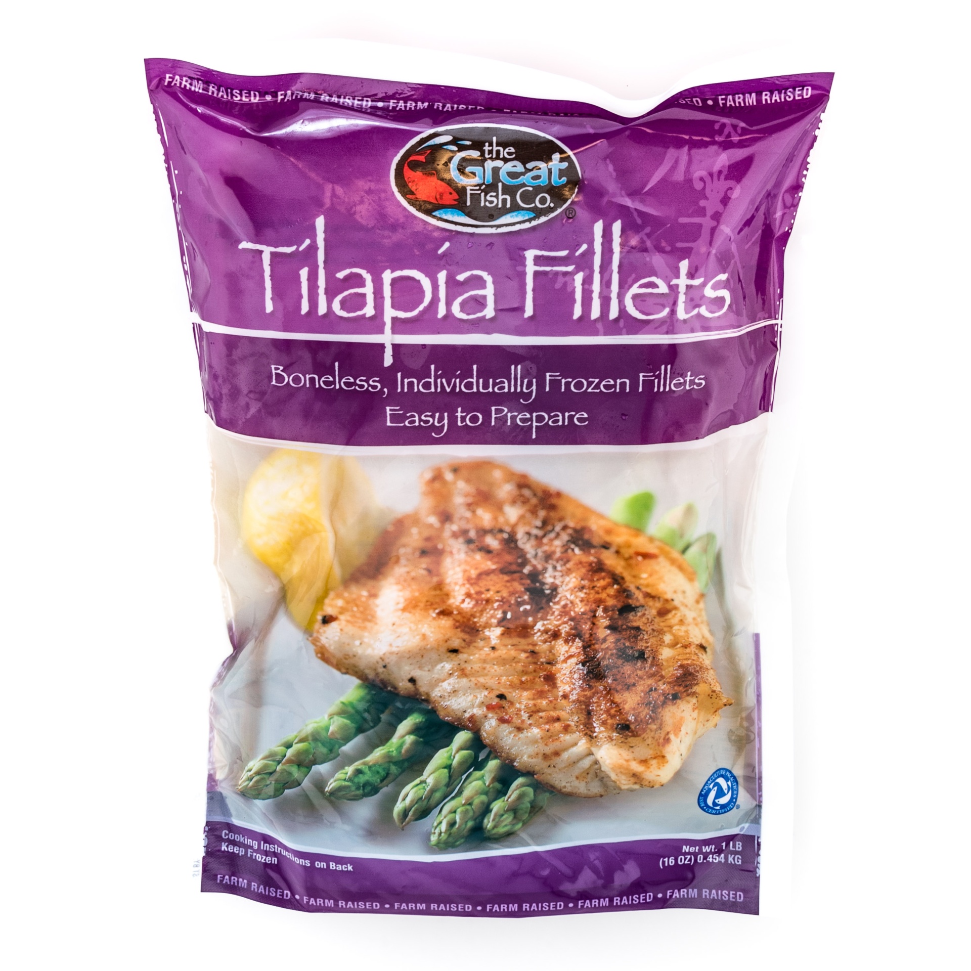 slide 1 of 5, The Great Fish Co. Tilapia Fillets, 16 oz