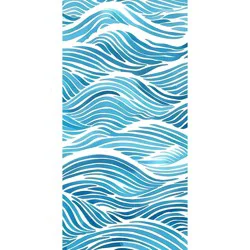 Destination Holiday Quick Dry Summer Beach Towel - Teal Waves