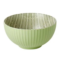 Tabletops Infuse Pad Print Bowl - Green