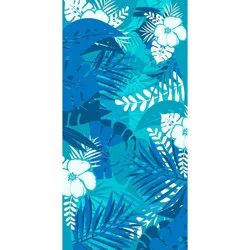 Destination Holiday Quick Dry Summer Beach Towel - Teal Tropical