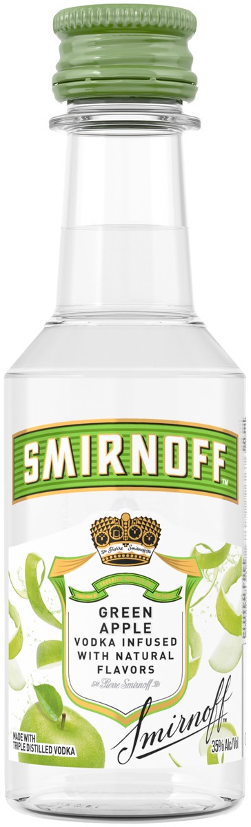 slide 1 of 4, Smirnoff Green Apple Vodka, 50 ml