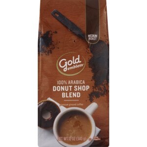 slide 1 of 1, CVS Gold Emblem Gold Emblem Donut Shop Blend Ground Coffee, Medium Roast, 12 Oz, 12 oz