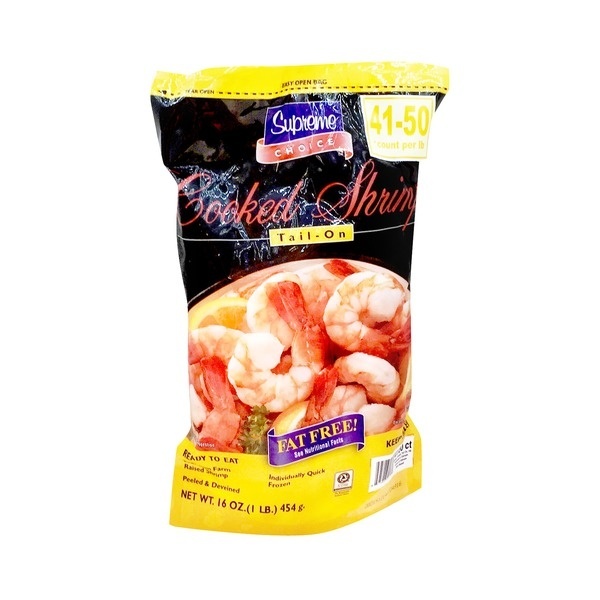 slide 1 of 1, Supreme Choice T/On Cooked Shrimp, 16 oz