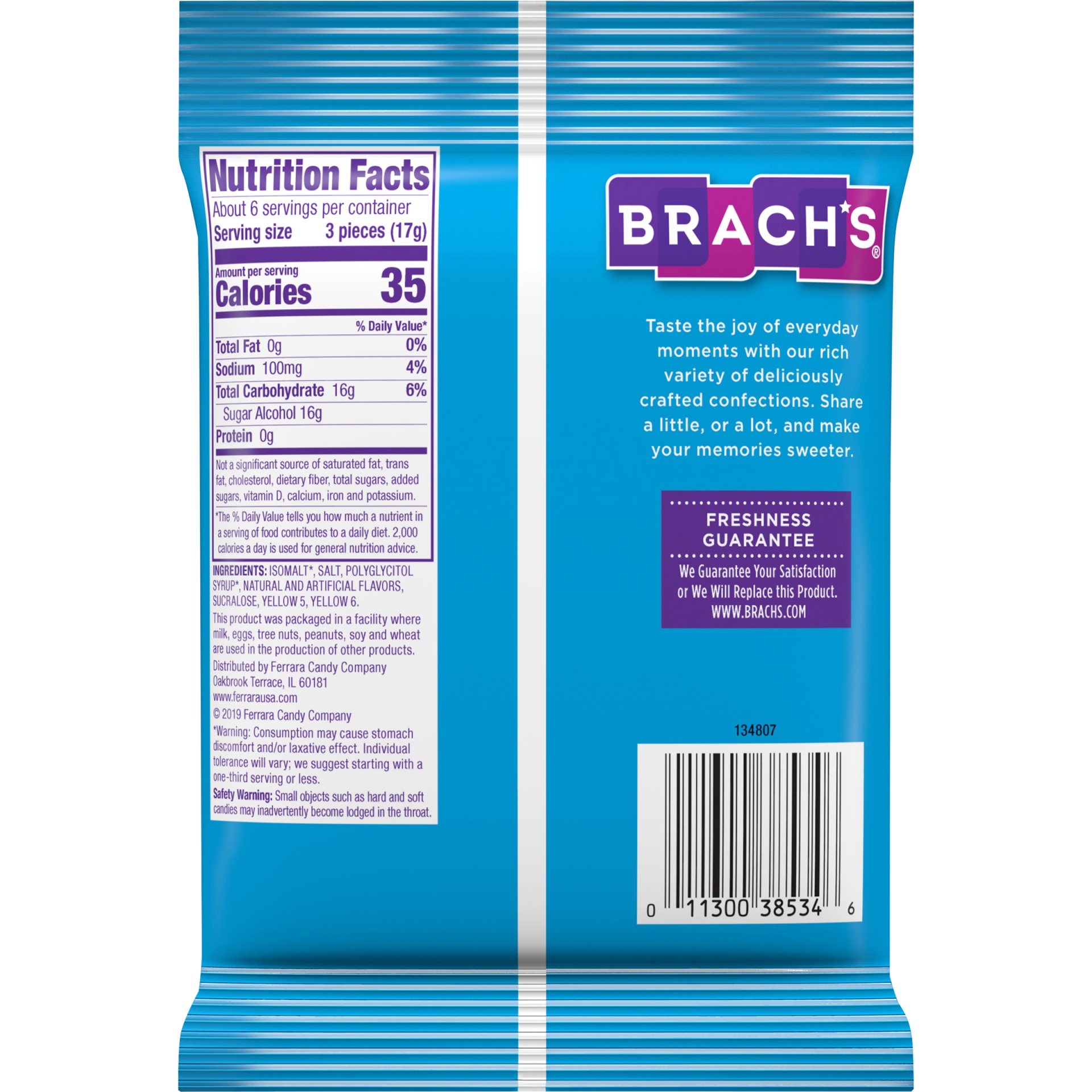 slide 6 of 8, Brach's Sugar Free - Butterscotch, 3.5 oz