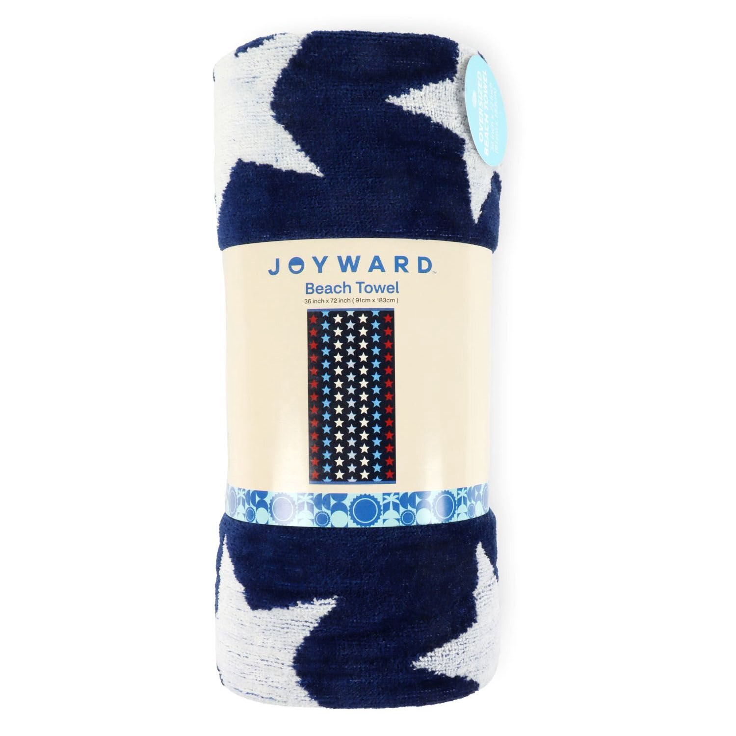 slide 1 of 7, Joyward Americana Beach Towel, 36 X 72 In, 1 ct
