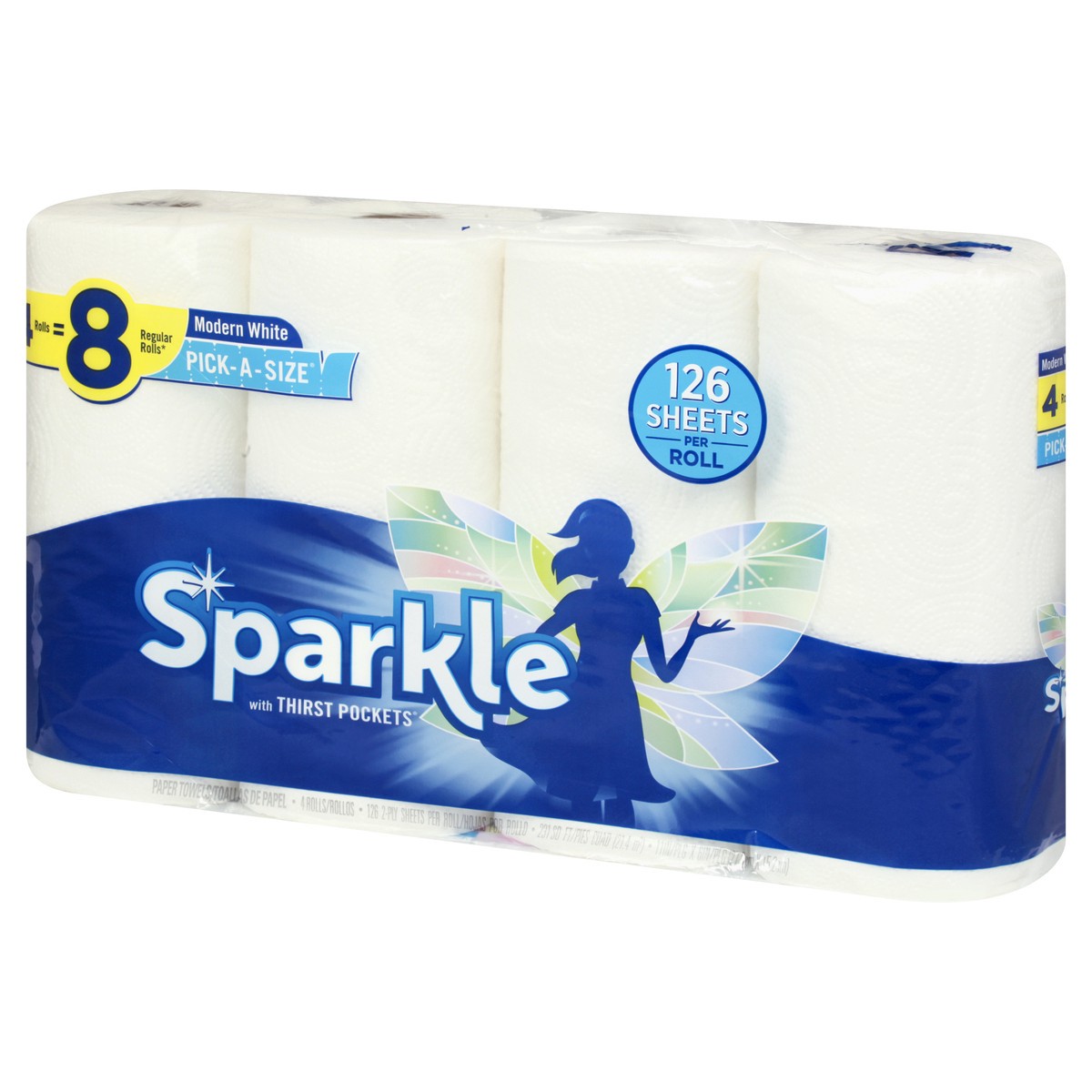 slide 2 of 8, Sparkle Modern White Pick-a-Size Paper Towels, 4 ct