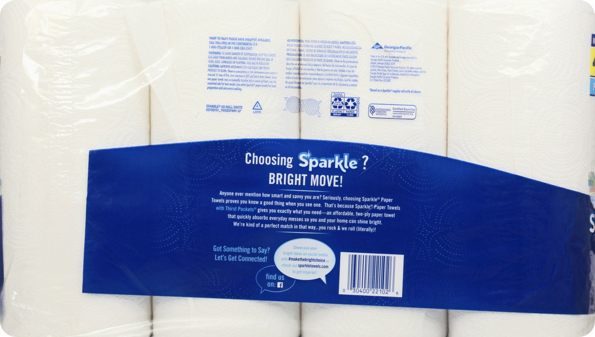 slide 8 of 8, Sparkle Modern White Pick-a-Size Paper Towels, 4 ct