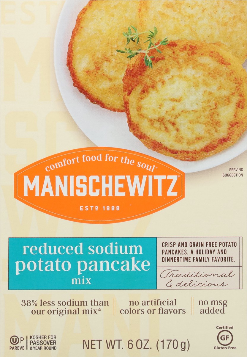 slide 5 of 9, Manischewitz Reduced Sodium Potato Pancake Mix 6 oz, 6 oz