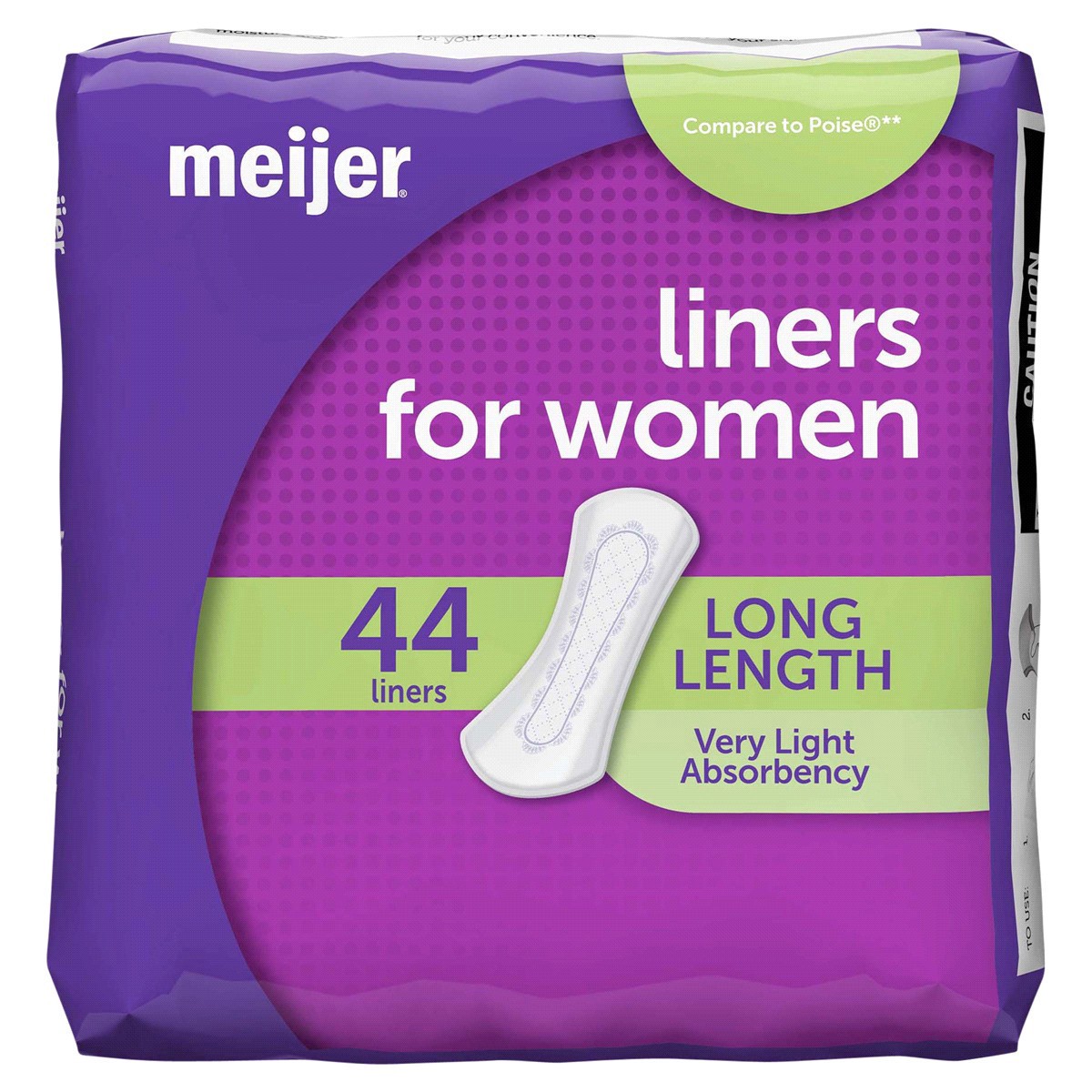 slide 1 of 17, Meijer Bladder Control Liners, Very Light Absorbency, Long Length, 44 ct