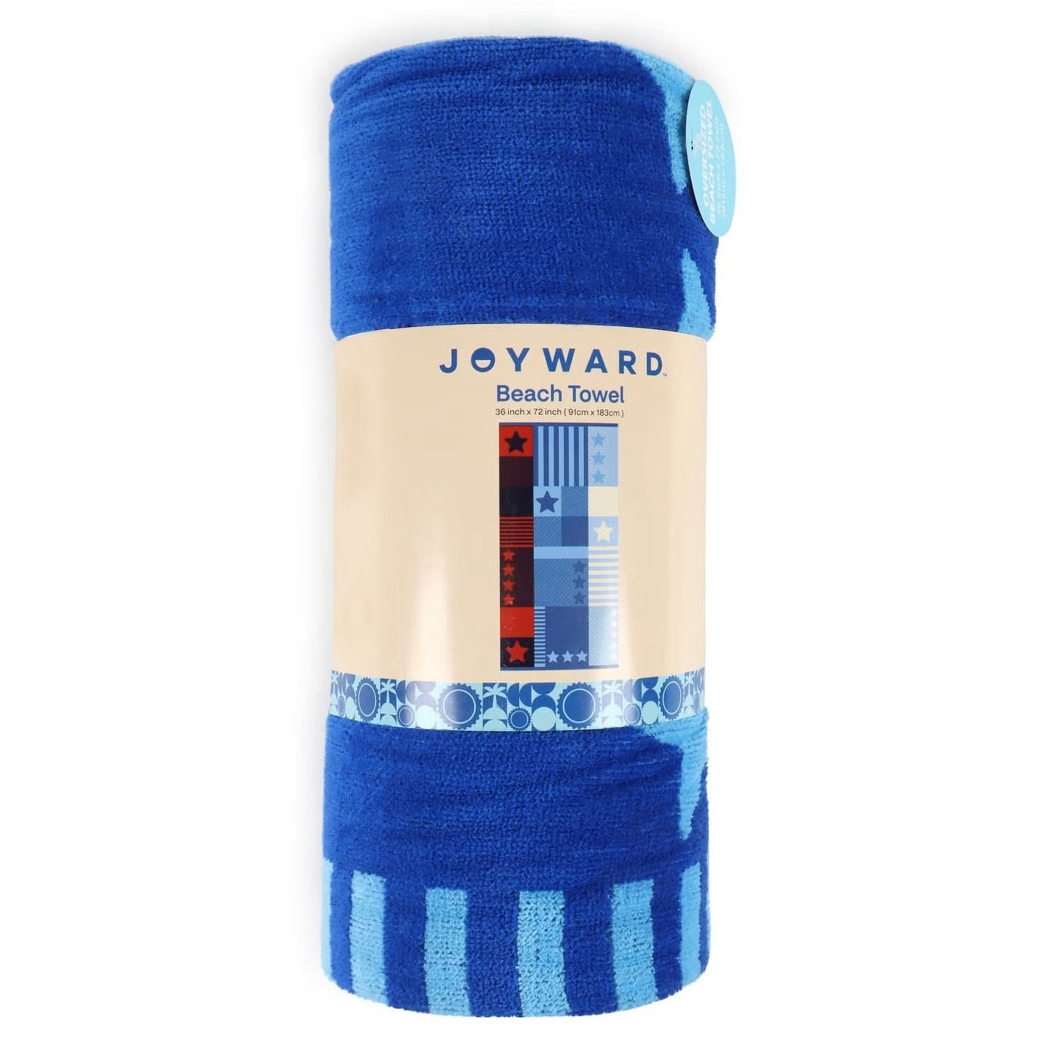 slide 1 of 6, Joyward Americana Block Beach Towel, 36 X 72 In, 1 ct