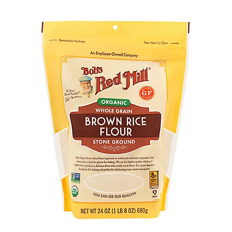 slide 1 of 1, Bob's Red Mill Bobs Red Mill Organic Brown Rice Flour One Pouch, 24 oz