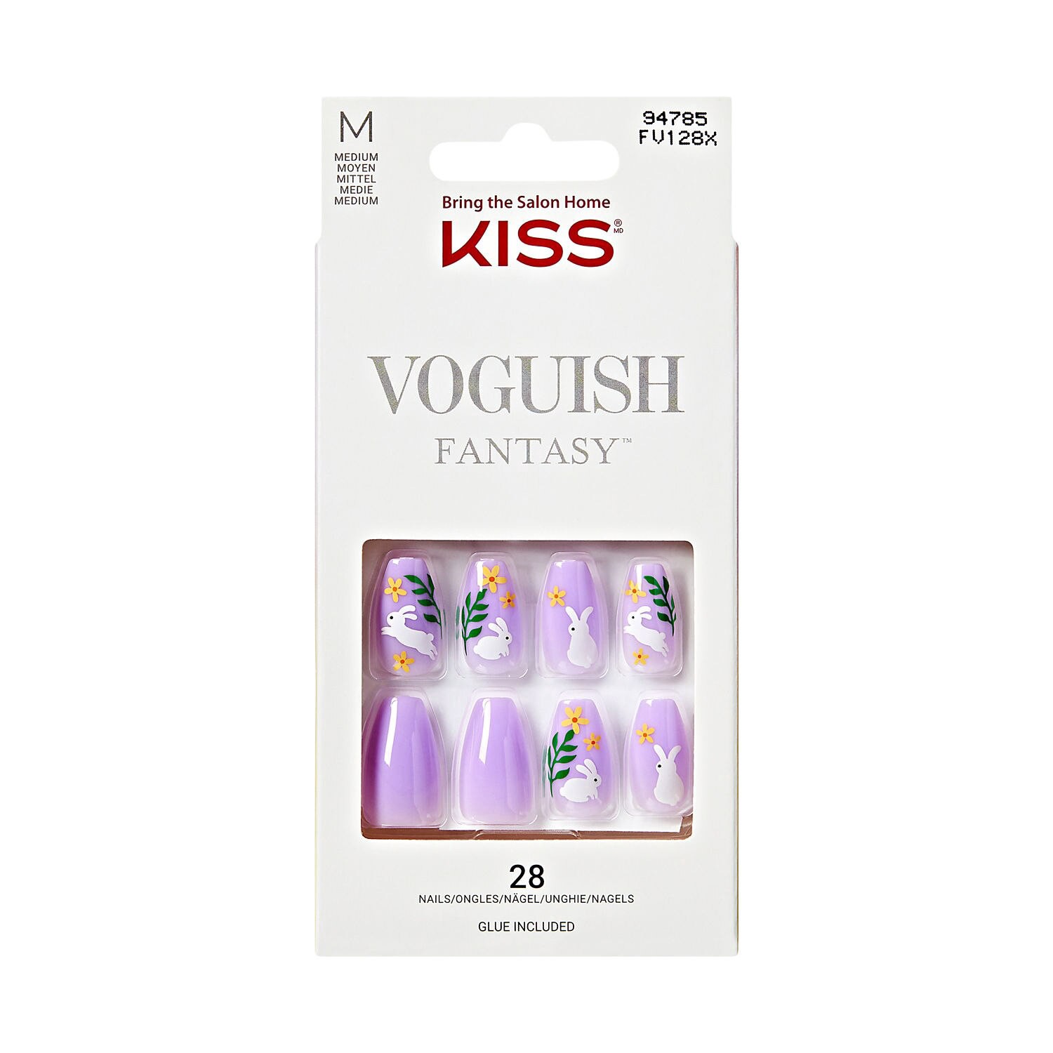 slide 1 of 1, KISS NAIL Kiss Voguish Fantasy False Nails, Delights, 1 ct
