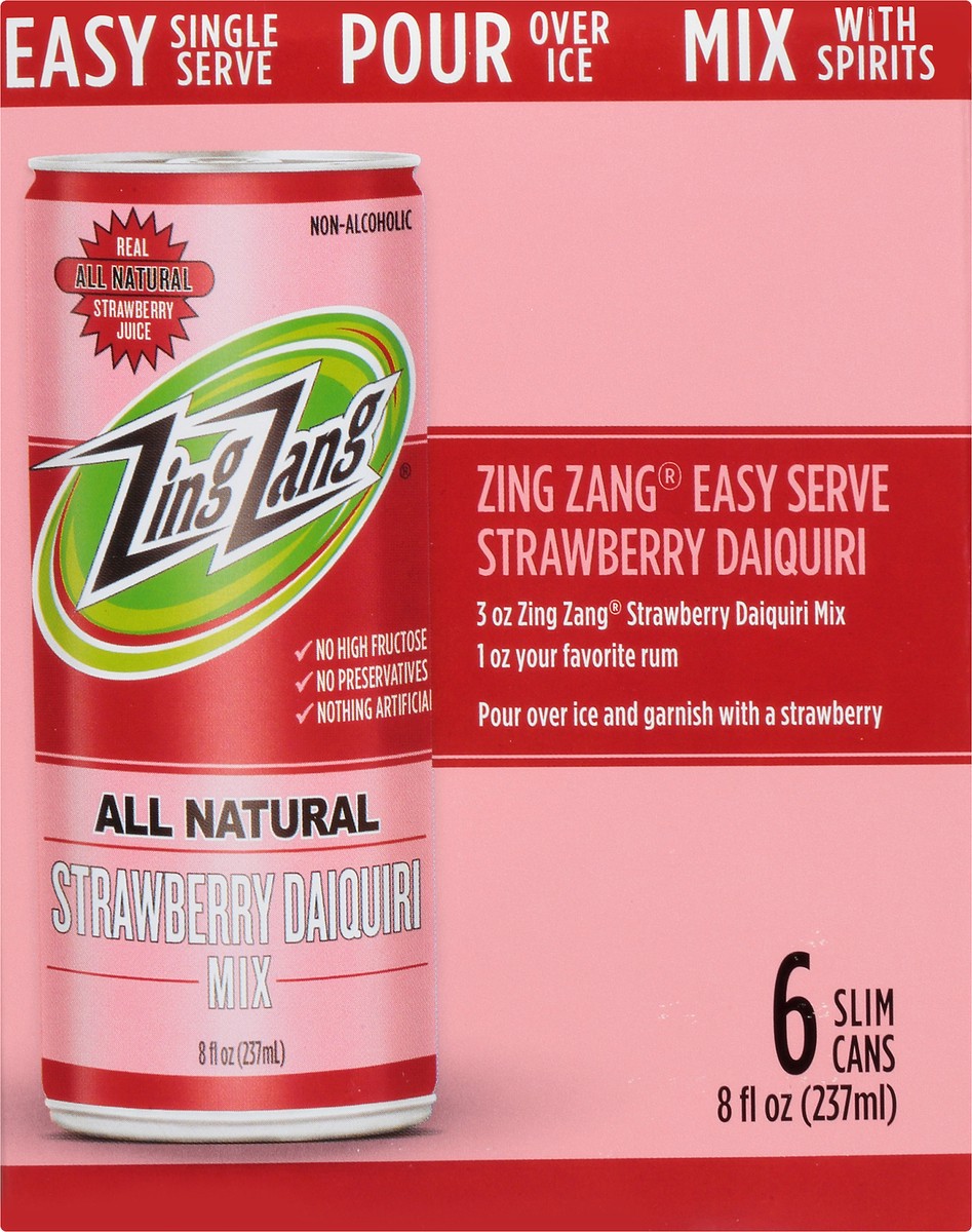 slide 5 of 7, Zing Zang Strawberry Daiquiri Mix, 6 ct; 8 oz