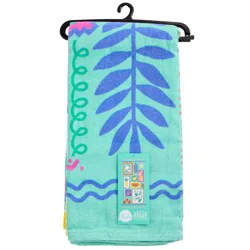 Destination Holiday Jumbo Summer Beach Towel - Teal Stamp