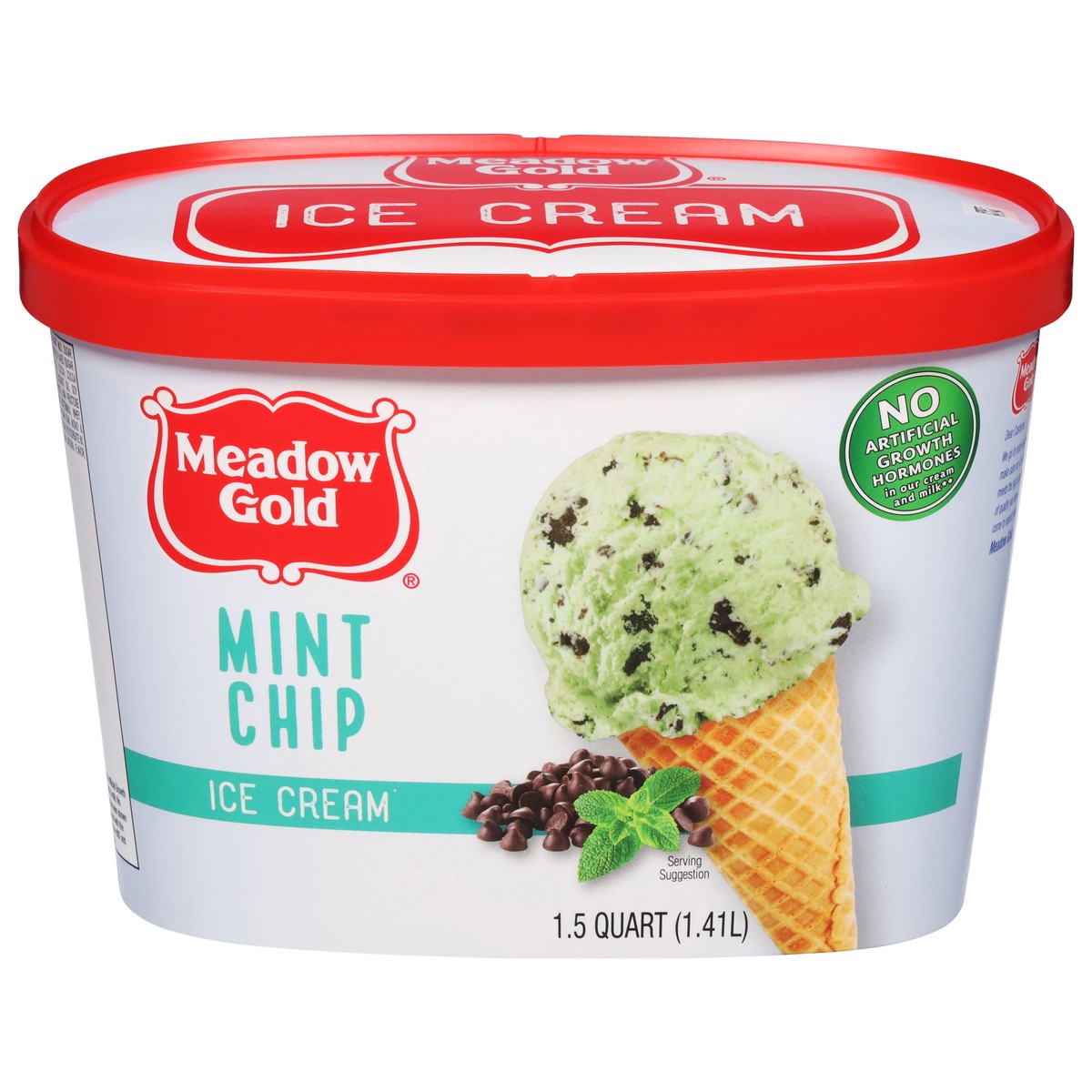 slide 1 of 6, Meadow Gold Mint Chip Ice Cream 1.5 qt, 1.5 qt