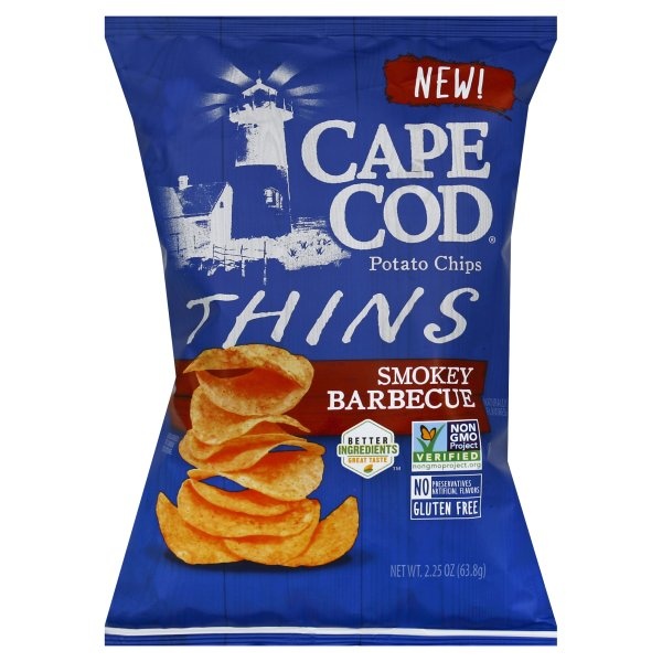 slide 1 of 1, Cape Cod Potato Chips Smokey Barbecue, 2.25 oz