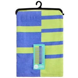Destination Holiday Summer Beach Towel - Green Blocks