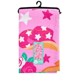 Destination Holiday Summer Beach Towel - Pink Texas Icons