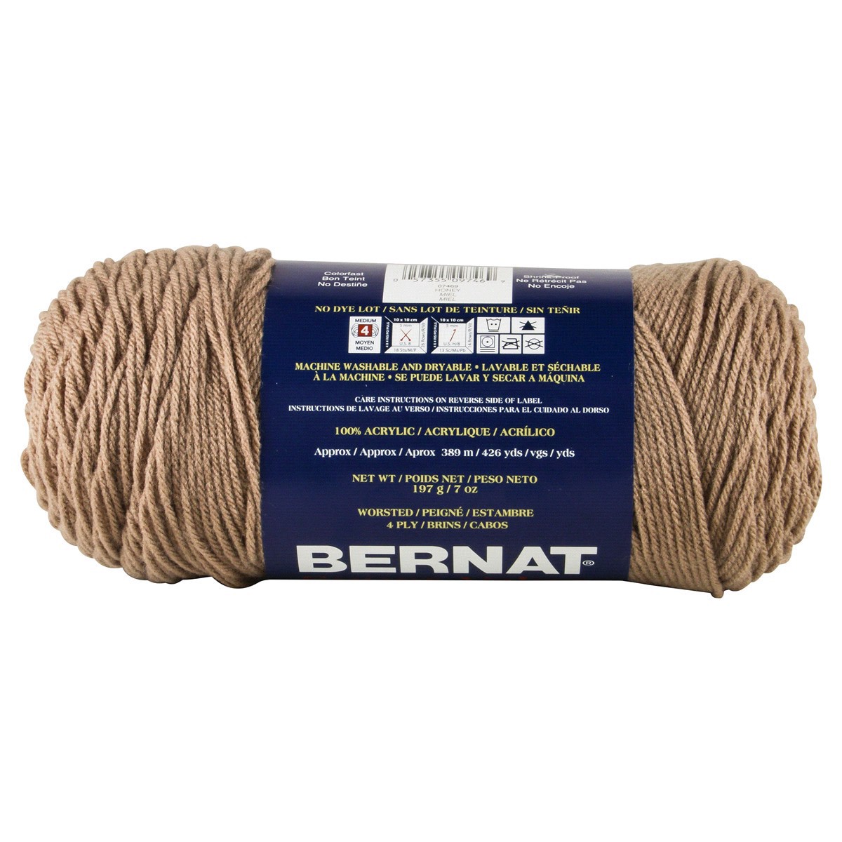 slide 3 of 3, Bernat Super Value Yarn - Honey, 1 ct