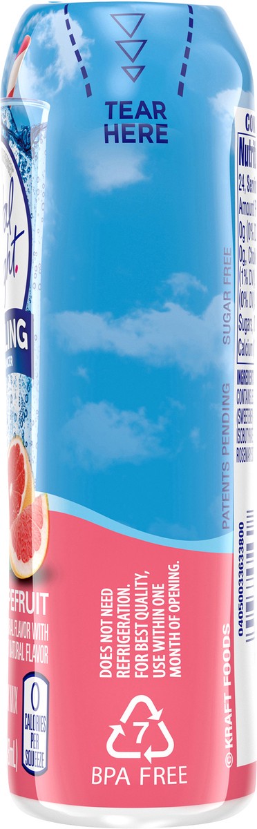 slide 3 of 9, Crystal Light Grapefruit Naturally Flavored Sparkling Water Enhancer Drink Mix, 1.62 fl oz Bottle, 1.62 fl oz