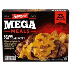 Banquet Mega Meals Bacon Cheddar Patty, Frozen Meal, 11.5 oz.