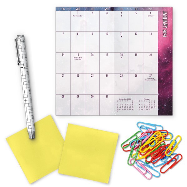 slide 5 of 8, Dateworks 2-Year Monthly Pocket Planner, 3-1/2'' X 6-1/2'', Tie-Dye, January 2022 To December 2023, 1 ct