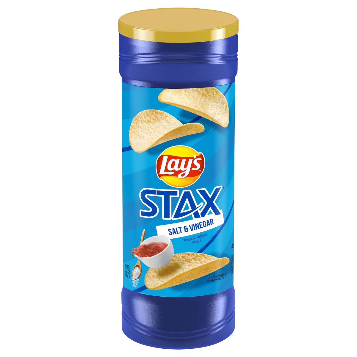 slide 1 of 5, Lay's Stax Potato Crisps Salt & Vinegar Naturally & Artificially Flavored 5 1/2 Oz, 5.5 oz