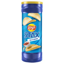 Lay's Stax Potato Crisps Salt & Vinegar Naturally & Artificially Flavored 5 1/2 Oz