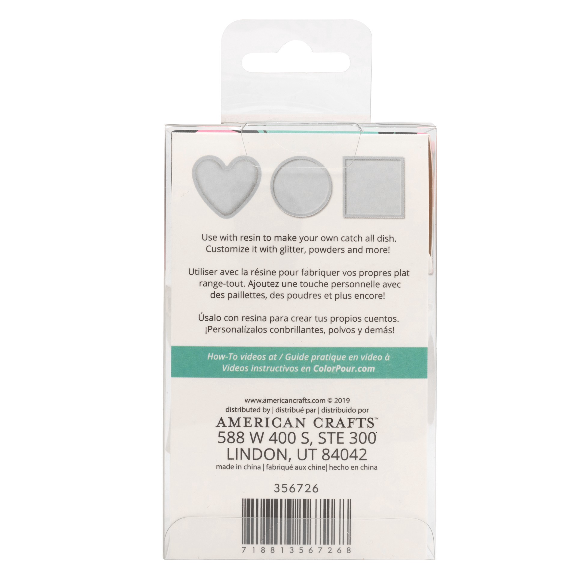 slide 4 of 4, Color Pour Resin Catch-All Dish Molds, 75 in x 3 in x 3 in