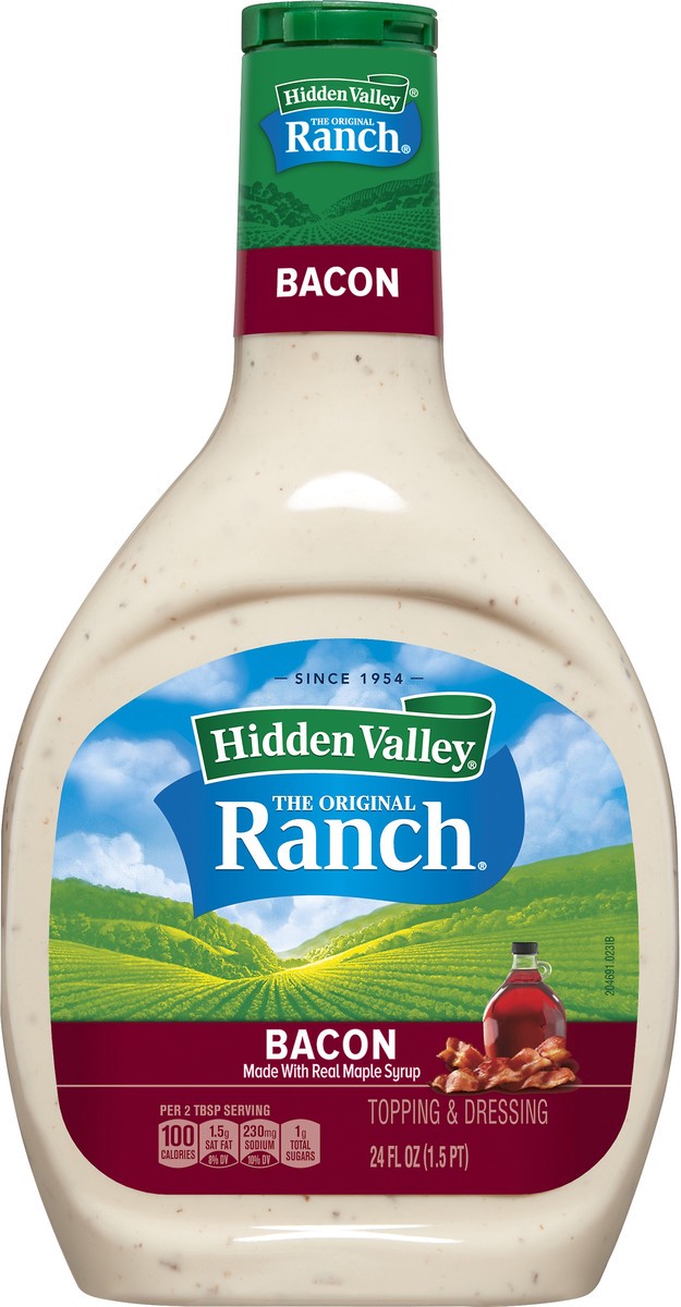 slide 1 of 7, Hidden Valley The Original Ranch Bacon Topping & Dressing 24 oz, 24 fl oz